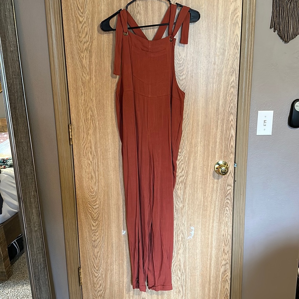 Pink Blush Orange Jumpsuit, Small